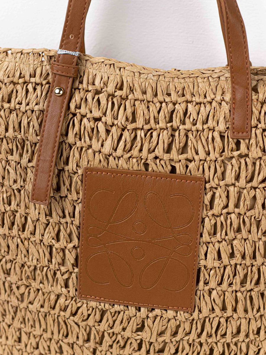 Bolso tote rafia