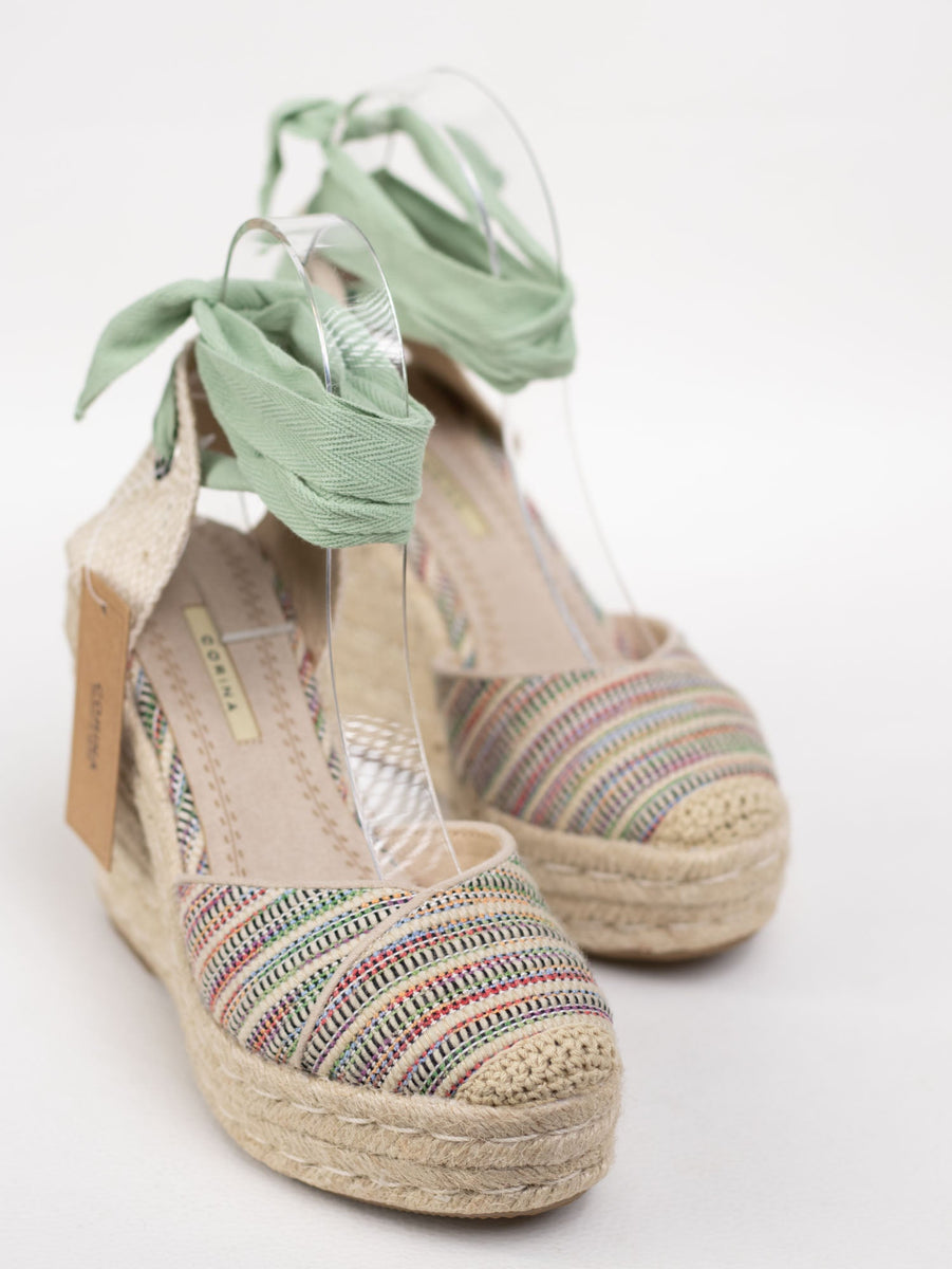 Cuñas Corina Zapatos Corina 2020 Alpargata Cuña Con Cordones