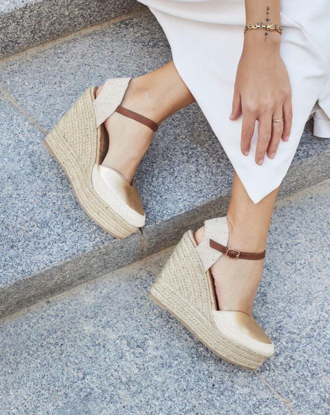 Cuñas Esparto Sandalias De Esparto Y Piel Sandalias Esparto