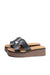 Sandalias cuñas bajas con plataforma efecto madera para mujer con plantilla acolchada